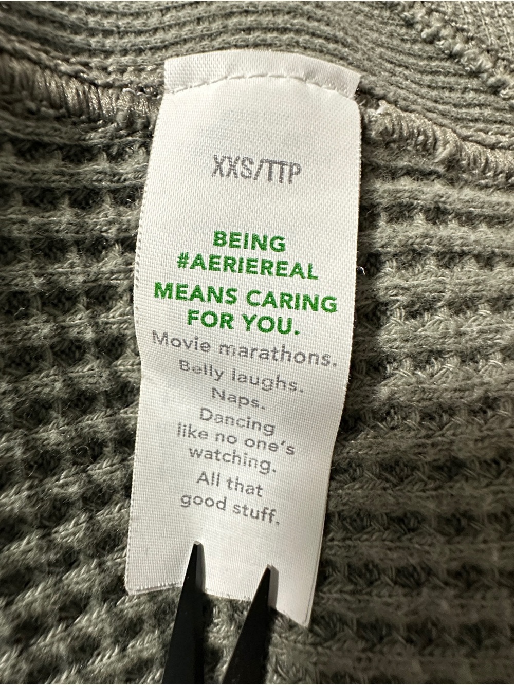 Aerie - Waffle Knit Button-Up Shirt Jacket in Olive - Picture 8 of 14